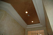 Copper Tone Vaulted Ceiling